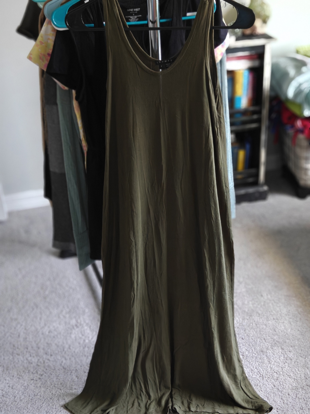 Theory Olive Green Maxi Dress